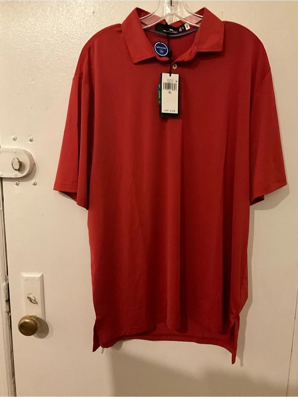 Ralph Lauren RLX Men's Bright Red Wicking Polo